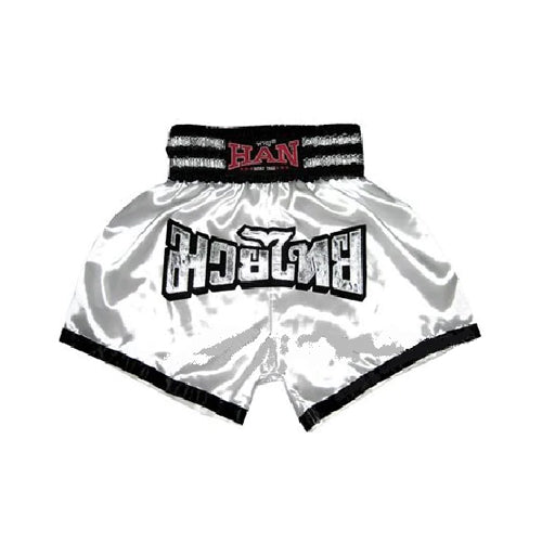 Han Muay Thai Muay Thai Shorts Han Muay Thai Shorts White Black