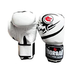 Morgan Boxing Gloves 8oz / White Morgan Elite Boxing & Muay Thai Leather Gloves