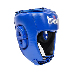 Morgan Head Guards M / Blue Morgan Boxing Leather Open Face Headgear