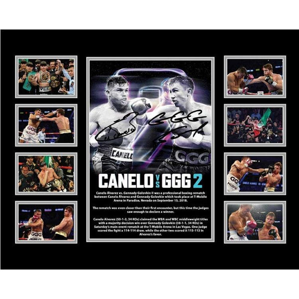 Not specified Memorabilia Canelo Alvarez vs Gennady Golovkin 2 GGG Signed Photo Framed Limited Edition