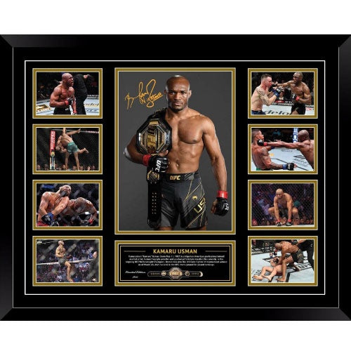 Not specified Memorabilia Kamaru Usman UFC Signed Photo Framed Limited Edition