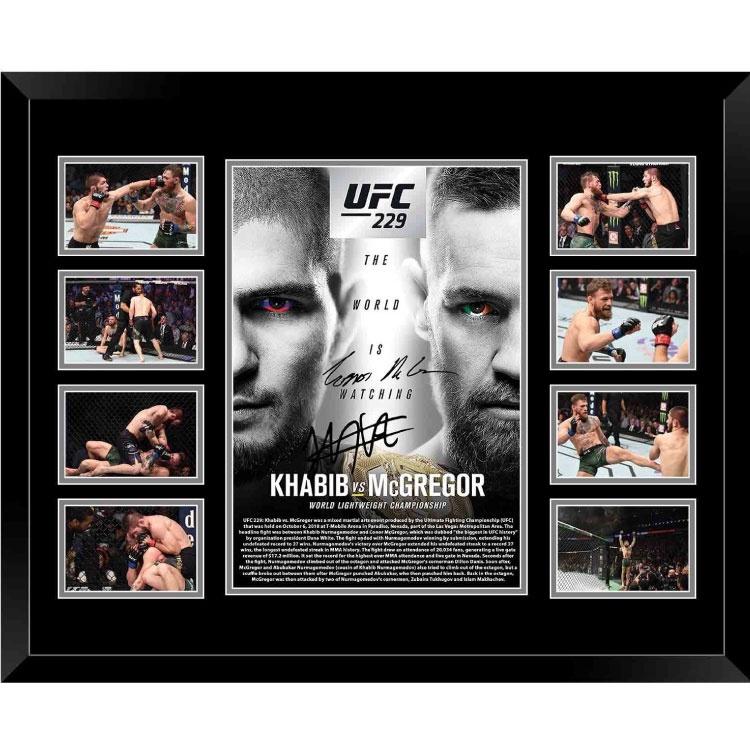 Khabib vs Conor McGregor UFC 229 Signed Photo Framed Limited Edition