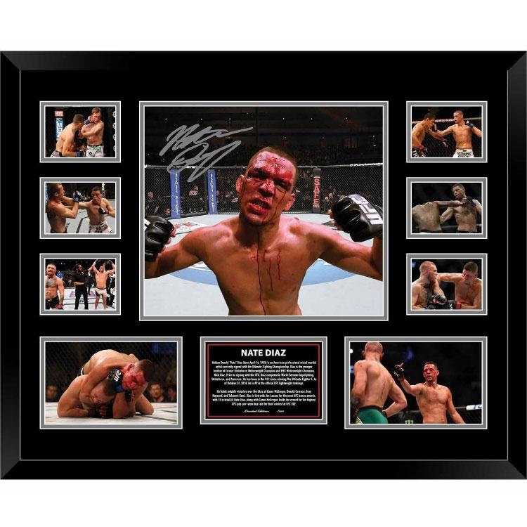 Not specified Memorabilia Nate Diaz UFC Signed Photo Framed Limited Edition