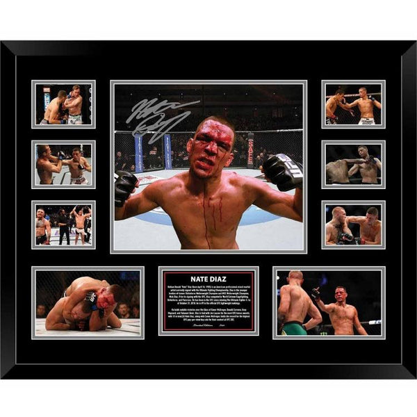 Not specified Memorabilia Nate Diaz UFC Signed Photo Framed Limited Edition