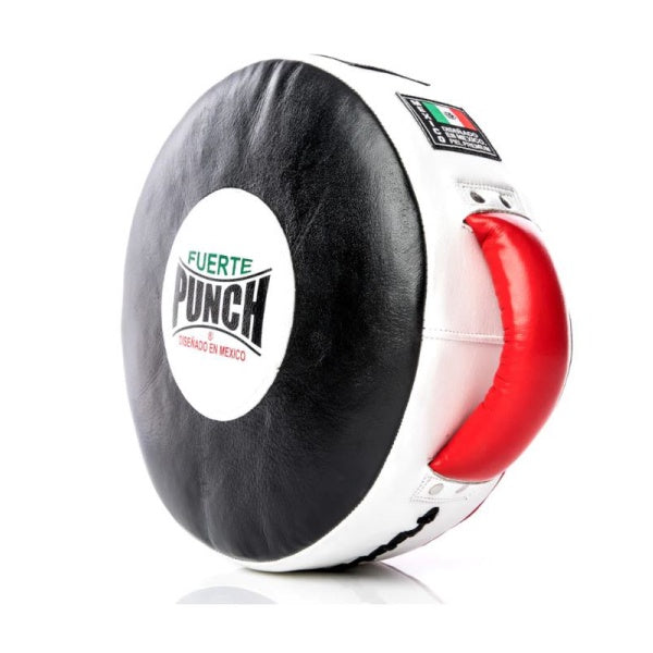 Punch Strike Shields Punch Boxing Mexican Round Shield RED Soft/ BLK Hard