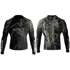 Raven Longsleeve Rash Guard Raven Four Samurai Famine Rashguard