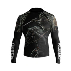 Raven Longsleeve Rash Guard Raven Four Samurai Famine Rashguard