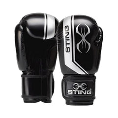 STING Boxing Gloves 10oz / Black/Silver Sting Armalite Boxing Gloves