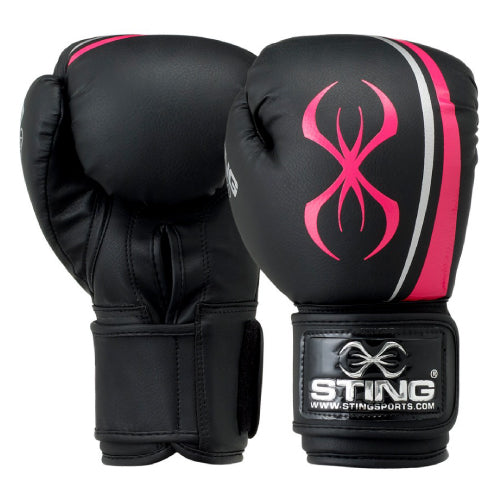 STING Boxing Gloves 12oz / Black/Pink Sting Aurora Womens Boxing Gloves