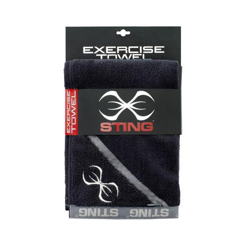 STING Corner Supplies Sting Microfibre Exercise Towel - Black