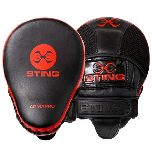 STING Focus Mitts Black/Red Sting Boxing  Focus Pads Armapro Neo Gel