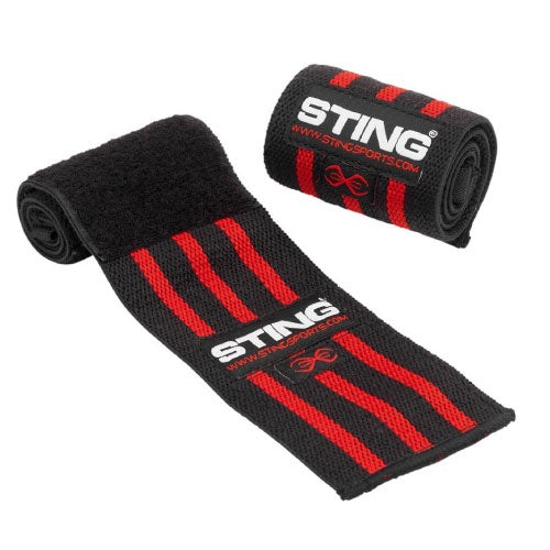 STING Weightlifting Straps & Supports Sting Elasticised Weight Lifting Wrist Wraps 18Inch