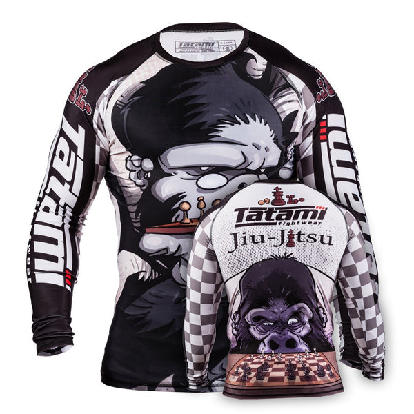 Tatami Longsleeve Rash Guard Tatami Chess Gorilla BJJ Rash Guard