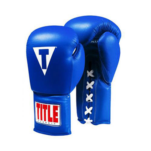 Title Boxing Boxing Gloves Lace Up 16oz / Blue Title Classic Leather Lace Up Boxing Gloves 2.0