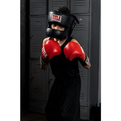 Title Boxing Head Guards Title Classic Youth Face Protector Headgear Black