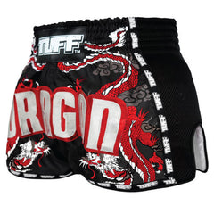 Tuff Muay Thai Shorts TUFF Chinese Dragon Retro Muay Thai Shorts Black