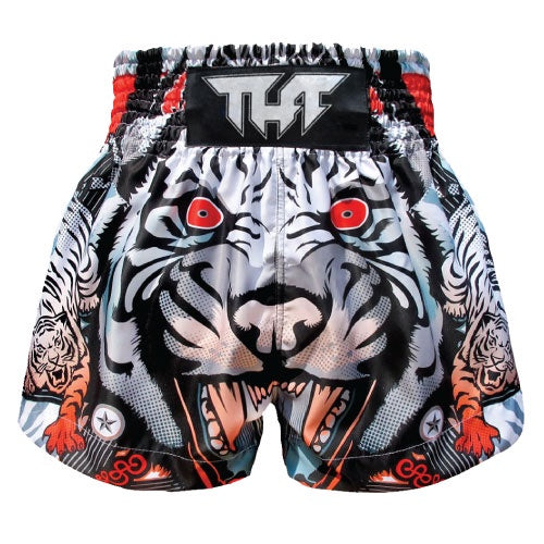 Tuff Muay Thai Shorts TUFF Cruel Tiger Thai Boxing Shorts - Grey
