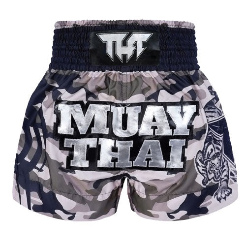 Tuff Muay Thai Shorts TUFF Grey Camouflage Muay Thai Boxing Shorts