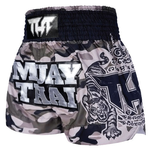 Tuff Muay Thai Shorts TUFF Grey Camouflage Muay Thai Boxing Shorts