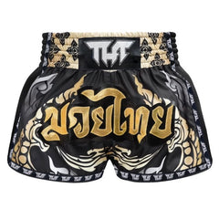 Tuff Muay Thai Shorts TUFF King of Naga Black Retro Muay Thai Shorts