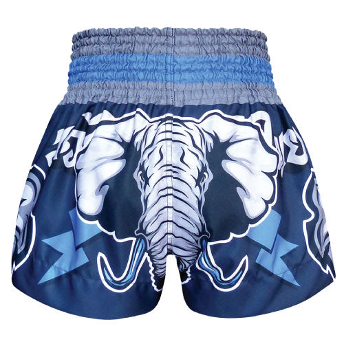 Tuff Muay Thai Shorts TUFF Muay Thai Boxing Shorts Blue War Elephant