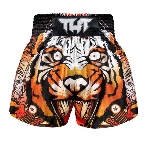 TUFF Orange Cruel Tiger Thai Boxing Shorts