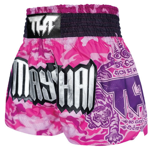 Tuff Muay Thai Shorts TUFF Pink Camo Muay Thai Boxing Shorts