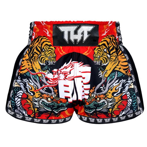 TUFF Retro Muay Thai Shorts Chinese Dragon Tiger