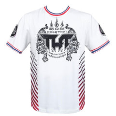 Tuff Muay Thai T Shirts TUFF Double Tiger Muay Thai T-Shirt - White