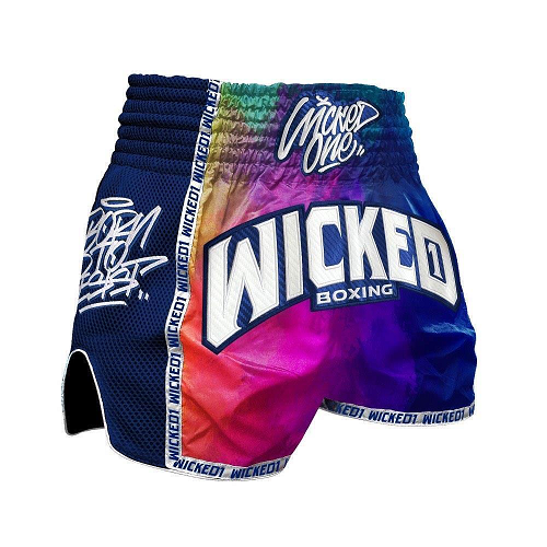 Wicked One Muay Thai Muay Thai Shorts L Wicked One Rainbow Muay Thai Shorts