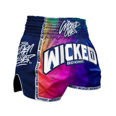 Wicked One Muay Thai Muay Thai Shorts L Wicked One Rainbow Muay Thai Shorts