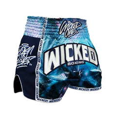 Wicked One Muay Thai Muay Thai Shorts Wicked One Blue Print Muay Thai Shorts