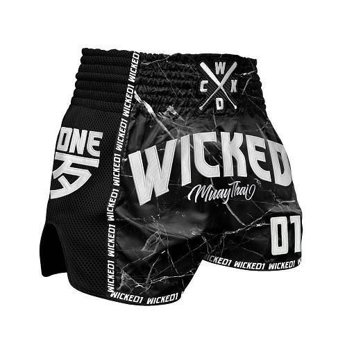 Wicked One Muay Thai Muay Thai Shorts Wicked One Broken Muay Thai Shorts Black