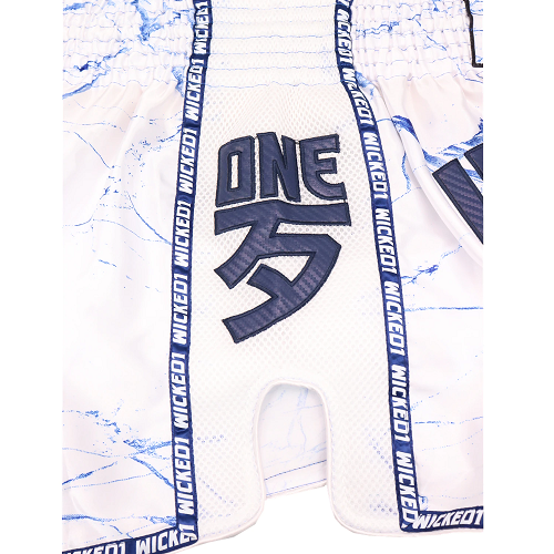 Wicked One Muay Thai Muay Thai Shorts Wicked One Broken Muay Thai Shorts White