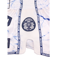 Wicked One Muay Thai Muay Thai Shorts Wicked One Broken Muay Thai Shorts White