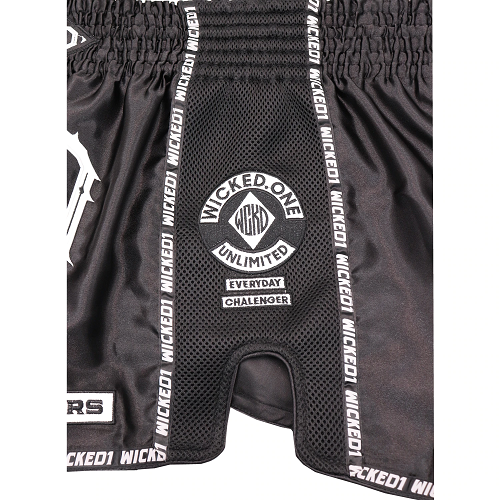 Wicked One Muay Thai Muay Thai Shorts Wicked One Infamous Muay Thai Shorts Black