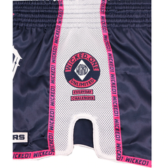 Wicked One Muay Thai Muay Thai Shorts Wicked One Infamous Muay Thai Shorts Black Pink White