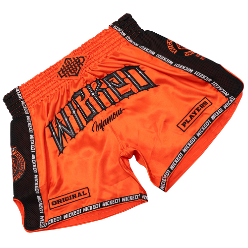 Wicked One Muay Thai Muay Thai Shorts Wicked One Infamous Muay Thai Shorts Orange