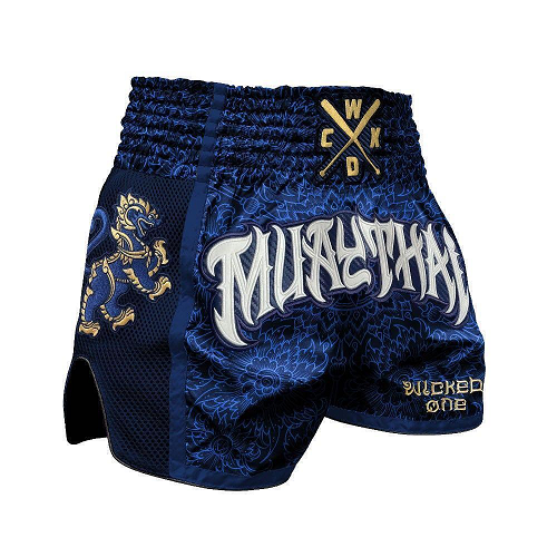 Wicked One Muay Thai Muay Thai Shorts Wicked One Lion Muay Thai Shorts Blue