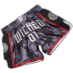 Wicked One Muay Thai Muay Thai Shorts Wicked One Overcome Muay Thai Shorts Black Camo