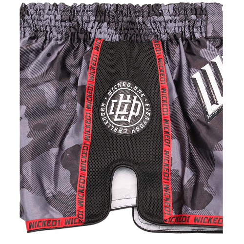 Wicked One Muay Thai Muay Thai Shorts Wicked One Overcome Muay Thai Shorts Black Camo